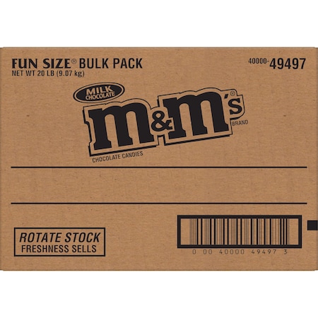 M&Ms M&M's Fun Size Milk Chocolate 20lbs 307744